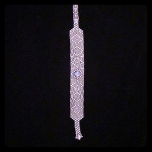 Liquid Silver choker with Swarovski crystal